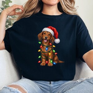 Christmas Dachshund Shirt, Dog Christmas Gift, Dachshund Xmas Sweatshirt, Holiday Dog Tee, Doxie Lover Present image 10