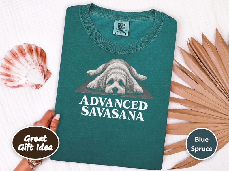 Maltipoo Shirt, Maltipoo Lover Gift, Advanced Savasana Yoga Shirt, Yoga Dog Tee, Cute Dog Shirt, Puppy Yoga Gift, Funny Yoga Tee image 4