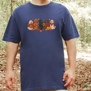 Herbstliches Hunde-Shirt, Geschenk für Cockapoo-Liebhaber, Herbstliches Hunde-Mama-Shirt, Gemütliches Herbst-T-Shirt Bild 10