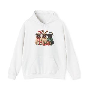 Christmas Pug Sweatshirt, Pug Christmas Gift, Holiday Dog Shirt, Pug Lover Sweatshirt, Festive Puppy Crewneck, Pug Mom Gift image 12