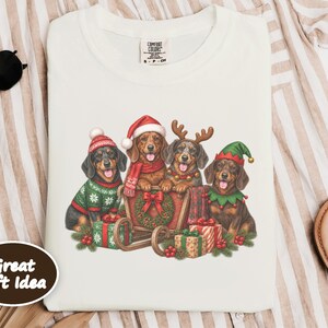 Christmas Dachshund Shirt, Wiener Dog Christmas Gift, Dachshund Dad Shirt, Sausage Dog Christmas Tee, Doxie Mom Sweatshirt image 7