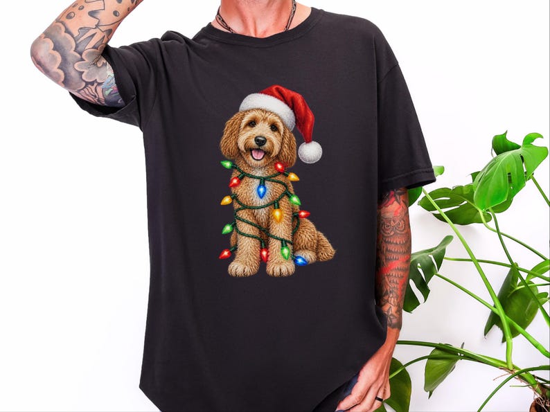 Christmas Cockapoo Shirt, Cockapoo Christmas Gift, Santa Paws Christmas, Holiday Dog Shirt, Cockapoo Dog Lover Gift image 8