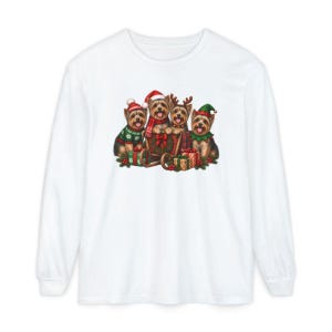 Yorkie Christmas Shirt, Yorkie Mom Gift, Holiday Dog Shirt, Festive Puppy Top, Dog Lover Gift image 14