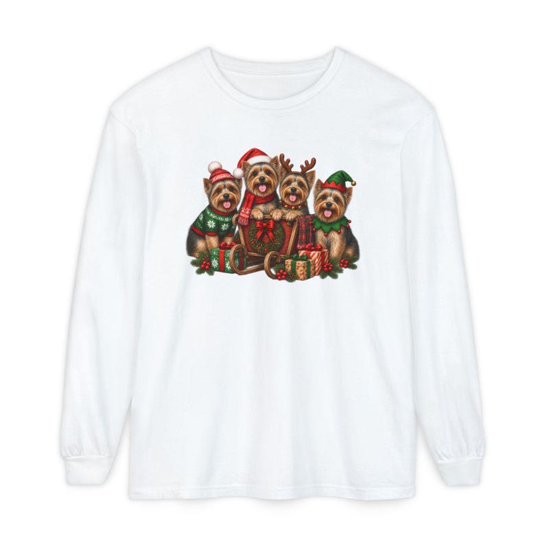 Yorkie Christmas Shirt, Yorkie Mom Gift, Holiday Dog Shirt, Festive Puppy Top, Dog Lover Gift image 14