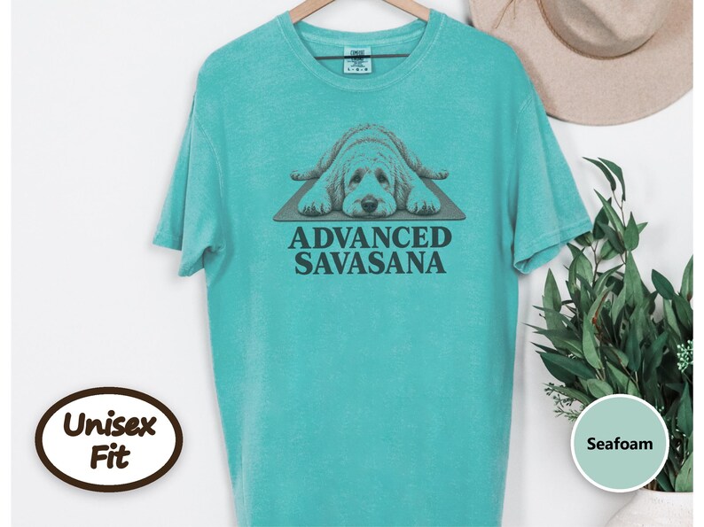 Goldendoodle Shirt, Yoga Lover Gift, Advanced Savasana Tee, Dog Mom Gift, Funny Workout Shirt, Meditation Humor bild 4