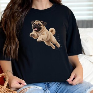 Mops-Shirt, Geschenk für Mops-Liebhaber, Lustiges Mops-T-Shirt, Mops-Mama-Shirt, Geschenk für Mops-Papa, Welpen-Shirt, Niedliches Hunde-T-Shirt mit Grafik Bild 3