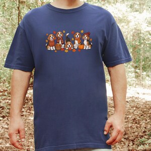 Beagle Shirt, Fall Dog Lover Gift, Cute Beagle Tee, Autumn Dog Shirt, Beagle Mom Gift image 1