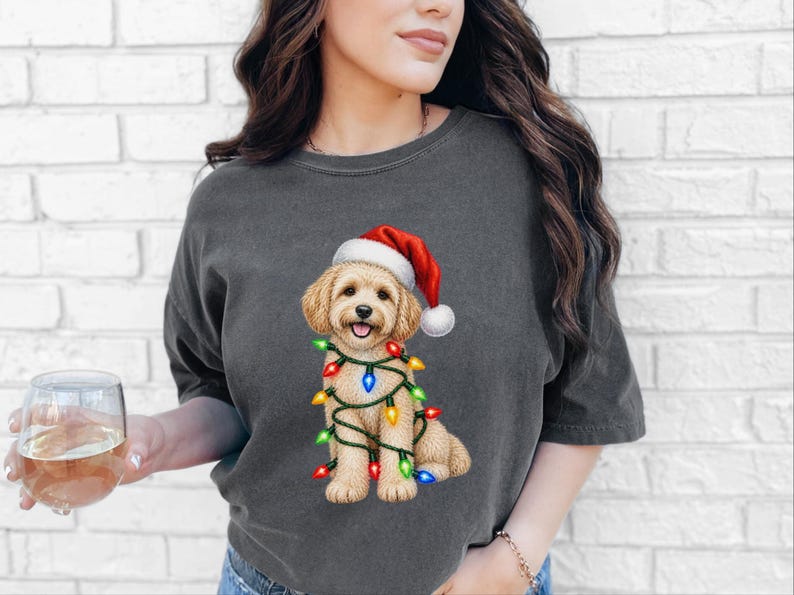 Maltipoo Christmas Shirt, Maltipoo Dog Mom Gift, Holiday Dog Lover Tee, Christmas Puppy Sweatshirt, Festive Pet Lover Apparel image 10