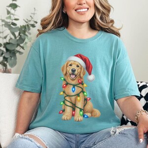 Camiseta navideña de Golden Retriever, regalo navideño para amantes de los perros, sudadera festiva para cachorros, regalo navideño para perros, camiseta de Retriever imagen 9
