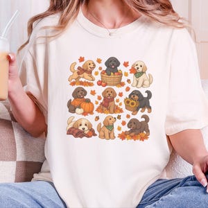 Cavapoo Mom Shirt, Cavapoo Lover Gift, Autumn Dog Shirt, Fall Puppy Tee, Doodle Dog Owner Gift, Thanksgiving Dog Shirt image 3