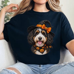 Bernedoodle Dog Halloween Shirt, Bernedoodle Mom Gift, Witch Dog Shirt, Spooky Dog Mom, Halloween Dog Lover Gift image 10
