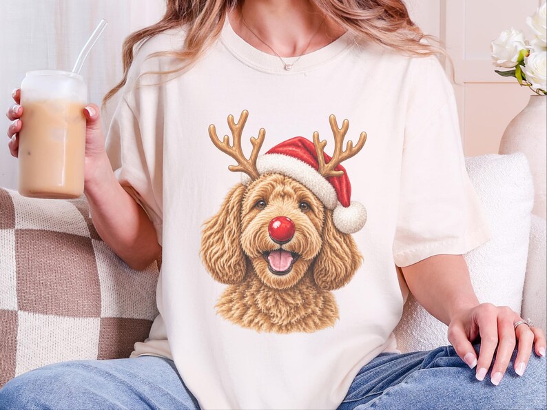 Labradoodle Christmas Shirt, Holiday Dog Sweater, Labradoodle Mom Gift, Christmas Pet Shirt, Doodle Dad Gift Bild 5