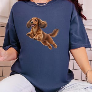 Camiseta de perro salchicha, regalo para papá de perro salchicha, camiseta de perro salchicha de pelo largo, camiseta para mamá de perro salchicha, regalo para amantes de los perros salchicha, camiseta divertida de perro salchicha imagen 9