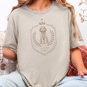 Cockapoo Print, Royal Dog Portrait Art, Vintage Coat of Arms, Cockapoo Royal Crest Shirt, Doodle Dog Apparel, Cockerpoo, Cockapoo Print Tee image 6