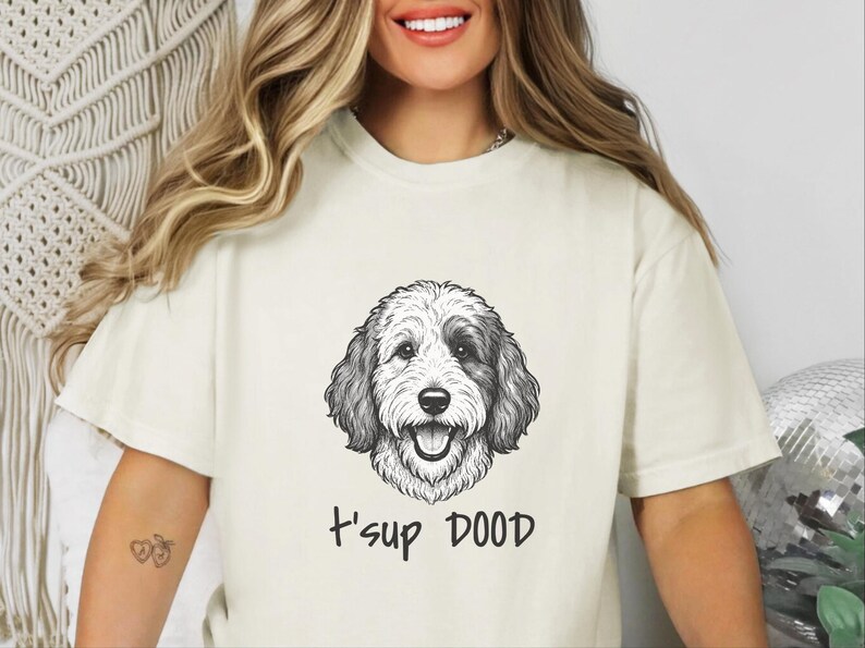 Comfort Colors Sheepadoodle Sweatshirt | T'sup Dood Goldendoodle Sweatshirt | Aussiedoodle Crewneck | Bernedoodle Labradoodle Sheepadoodle image 4