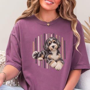 Aussiedoodle shirt, Aussiedoodle cadeau, shirt voor hondenmoeder, driekleurig puppy shirt, shirt voor doodle-liefhebbers, cadeau voor hondeneigenaar afbeelding 4