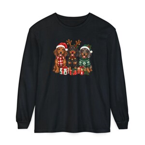 Christmas Dachshund Sweatshirt, Holiday Wiener Dog Shirt, Doxie Mom Gift, Festive Puppy Crewneck, Christmas Dog Lover Gift afbeelding 13