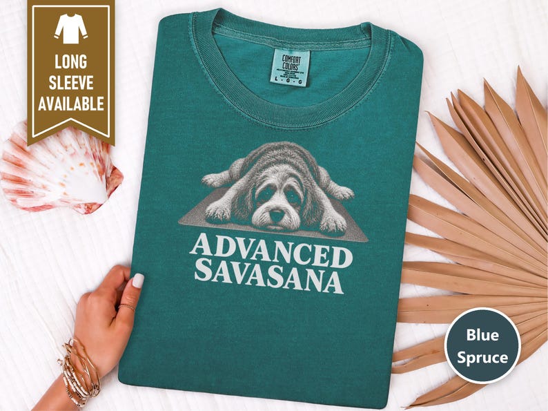 Cavapoo Shirt, Funny Dog Yoga Gift, Advanced Savasana Tee, Yogi Puppy Lover Present, Dog Mom Fitness Clothing image 5
