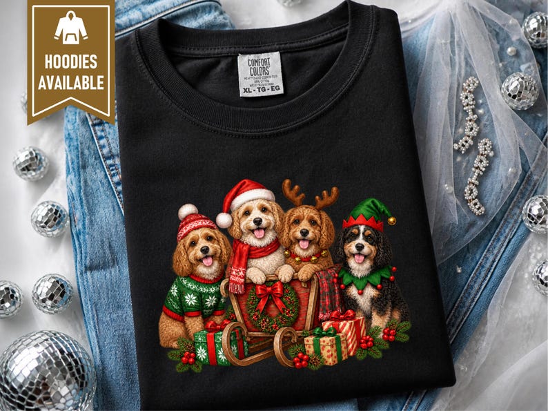 Cavapoo Christmas Shirt, Cavapoo Mom Gift, Holiday Dog Shirt, Christmas Puppy Sweatshirt, Festive Dog Lover Tee image 7