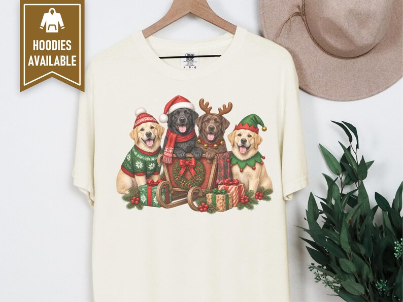Christmas Dog Shirt, Labrador Christmas Gift, Black Lab Christmas Sweatshirt, Chocolate Lab Lover Shirt, Yellow Lab Holiday Tee image 9