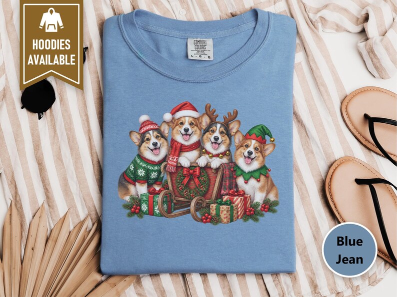 Corgi Christmas Shirt, Holiday Dog Shirt, Corgi Mom Gift, Festive Puppy Top, Dog Lover Gift Bild 10