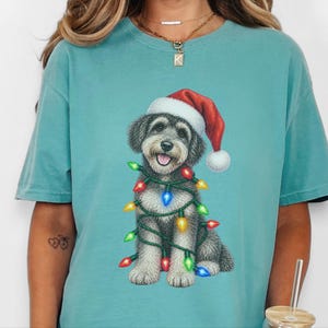 Schnoodle Christmas Shirt, Dog Lover Gift, Schnoodle Mom Sweatshirt, Christmas Dog Shirt, Holiday Puppy Tee image 3