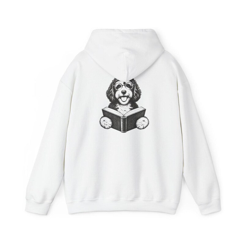 Camiseta para perros lectores, regalo para mamás de Bernedoodle, camiseta para Bernedoodles lectores, amante de los perros lectores, regalo para dueños de Doodles, camiseta de biblioteca imagen 12