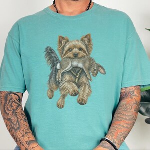 Yorkshire-Terrier-Shirt, Geschenk für Yorkshire-Terrier-Fans, Vintage-Hundemotiv, Jagdhund-Shirt, Arbeitshund-Shirt, Bootleg-Hunde-Shirt, Lustiges Yorkshire-Terrier-Geschenk Bild 4