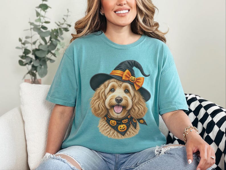 Halloween Dog Shirt, Doodle Mom Gift, Cockapoo Halloween, Spooky Dog Mom, Fall Pet Lover Gift image 4