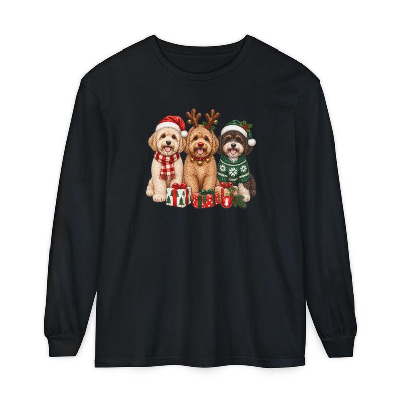Christmas Maltipoo Shirt, Christmas Dog Lover Gift, Holiday Pet Crewneck, Festive Puppy Sweatshirt, Maltipoo Mom Tee image 13