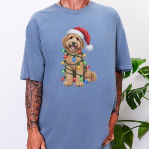 Labradoodle Christmas Shirt, Holiday Pet Shirt, Christmas Dog Mom, Labradoodle Gift, Christmas Lights Tee, Dog Lover Christmas Gift image 5