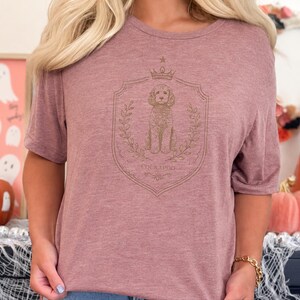Cockapoo Print, Royal Dog Portrait Art, Vintage Coat of Arms, Cockapoo Royal Crest Shirt, Doodle Dog Apparel, Cockerpoo, Cockapoo Print Tee image 8