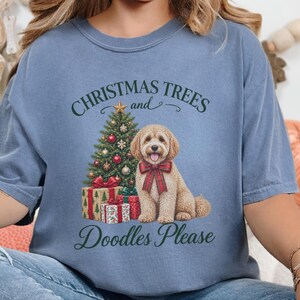 Maltipoo Christmas Shirt, Christmas Dog Lover Gift, Holiday Dog Tee, Doodle Dog Christmas Top, Festive Pet Shirt image 4