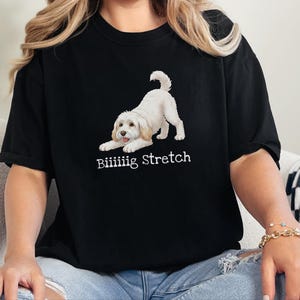 Comfort Colors Maltipoo Mom Shirt Biiiiig Stretch, Funny Dog Lover Gift, Playful Puppy Doodle Parent Tee, Cute White Maltese Poodle Animal image 8