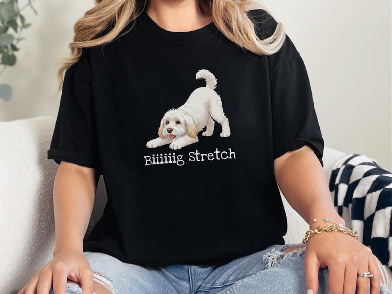 Comfort Colors Maltipoo Mom Shirt Biiiiig Stretch, Funny Dog Lover Gift, Playful Puppy Doodle Parent Tee, Cute White Maltese Poodle Animal image 8
