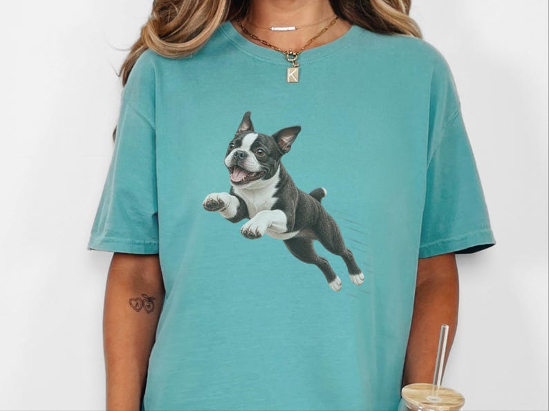 Bostonterrier-tröja, Bostonterrier-hundmamma-present, rolig Bostonterrier-tröja, Zoomies-hundtröja, bekväma färger för hundar bild 10