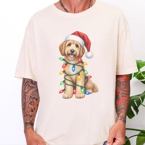 Christmas Goldendoodle Shirt, Goldendoodle Mom Gift, Holiday Dog Sweater, Doodle Christmas Tee, Goldendoodle Lover Gift image 2