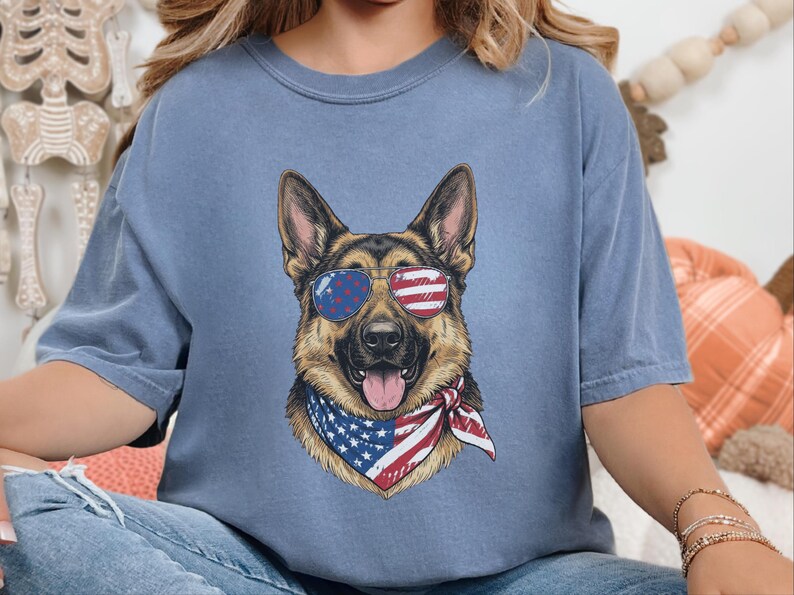 Patriotic German Shepherd Portrait image 7