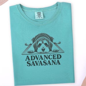 Schnoodle Shirt, Yoga Lover Gift, Funny Yoga Shirt, Advanced Savasana Tee, Dog Owner Gift, Yoga Teacher Shirt, Schnoodle Gift image 1