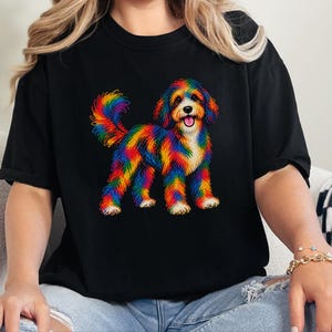 Bernedoodle-Shirt, Geschenkidee für Bernedoodle-Mama, Bunte Hunde-Motive, Doodle-Hunde-T-Shirt, Geschenkidee für Bernedoodle-Besitzer Bild 5