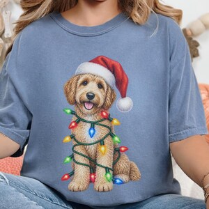 Christmas Goldendoodle Shirt, Goldendoodle Mom Gift, Holiday Dog Sweater, Doodle Christmas Tee, Goldendoodle Lover Gift image 4