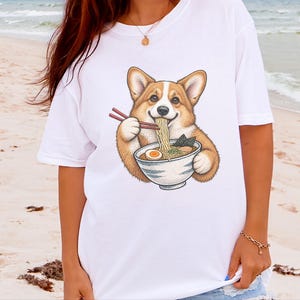 Corgi Shirt, Corgi Lover Gift, Ramen Lover T Shirt, Japanese Food Tee, Corgi Mom Shirt, Dog Humor Shirt image 9