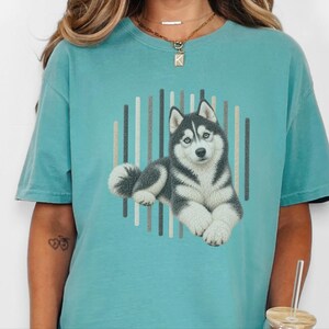 Camiseta de perro husky, regalo para mamá de husky siberiano, camiseta para amantes de los huskies, regalo para dueños de perros imagen 1