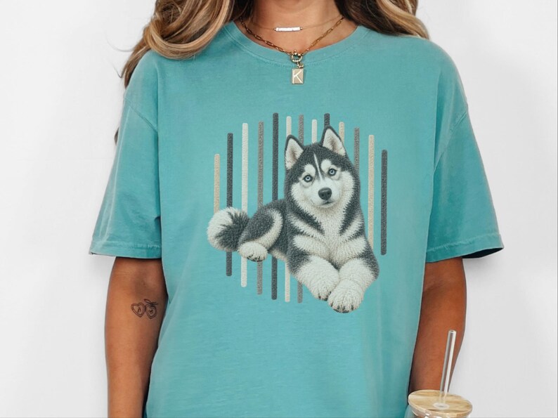 Camiseta de perro husky, regalo para mamá de husky siberiano, camiseta para amantes de los huskies, regalo para dueños de perros imagen 1