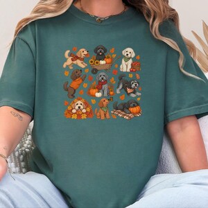 Schnoodle Fall Dog Shirt, Autumn Dog Lover Gift, Cute Puppy Sweatshirt, Pumpkin Patch Tee, Dog Mom Hoodie image 8