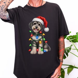 Schnoodle Christmas Shirt, Dog Lover Gift, Schnoodle Mom Sweatshirt, Christmas Dog Shirt, Holiday Puppy Tee image 6