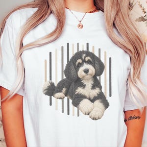 Bernedoodle Shirt, Bernedoodle Mom Gift, Tricolor Bernedoodle Tee, Doodle Dog Lover Gift, Bernedoodle Owner Shirt image 4