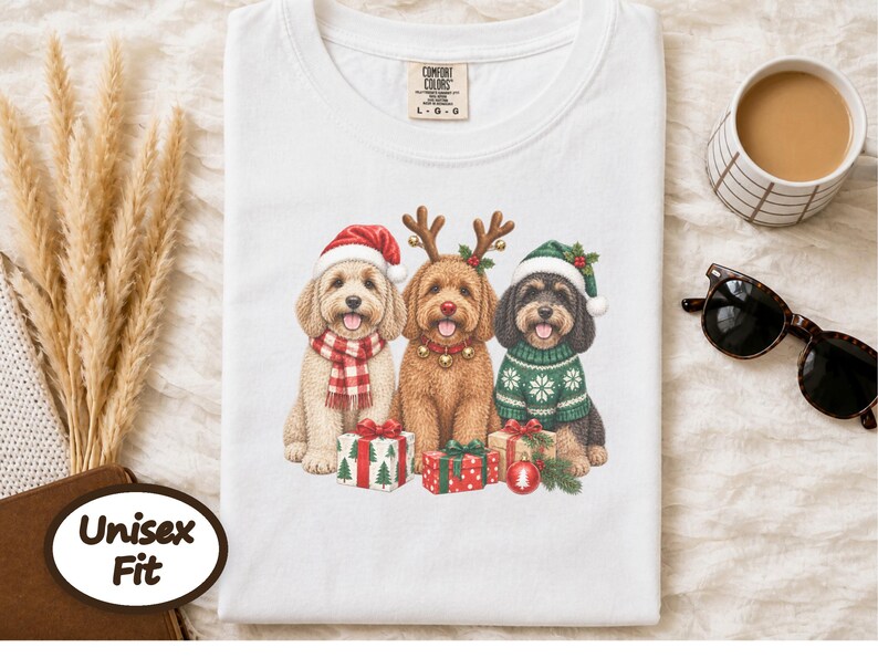 Cockapoo Christmas Sweatshirt, Cockapoo Lover Gift, Holiday Dog Shirt, Christmas Cockapoo Mom Gift afbeelding 5