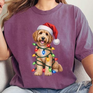 Christmas Goldendoodle Shirt, Goldendoodle Mom Gift, Holiday Dog Sweater, Doodle Christmas Tee, Goldendoodle Lover Gift image 7