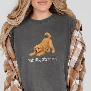 Comfort Colors Golden Retriever Biiiiiig Stretch Tee, Funny Dog Lover Pet Parent Gift, Puppy Mom Dad Owner, Stay Golden Enthusiast image 8
